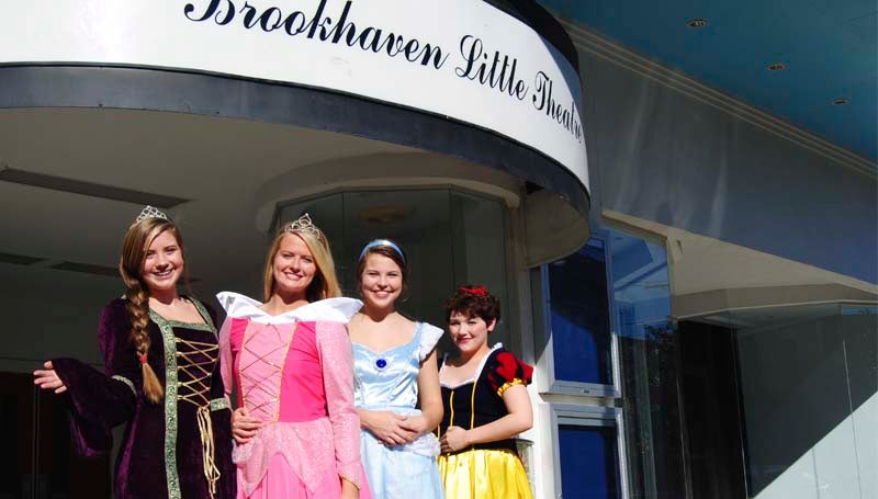 DAILY LEADER / TAMMIE BREWER / Maddie Ogden as Rapunzel (from left), Katherine Shell as Sleeping Beauty, Dannah Berry as Cinderella and Nealey Brown as Snow White are among the princesses that will be welcoming children to "Halloween at The Haven" Tuesday, Oct. 29.