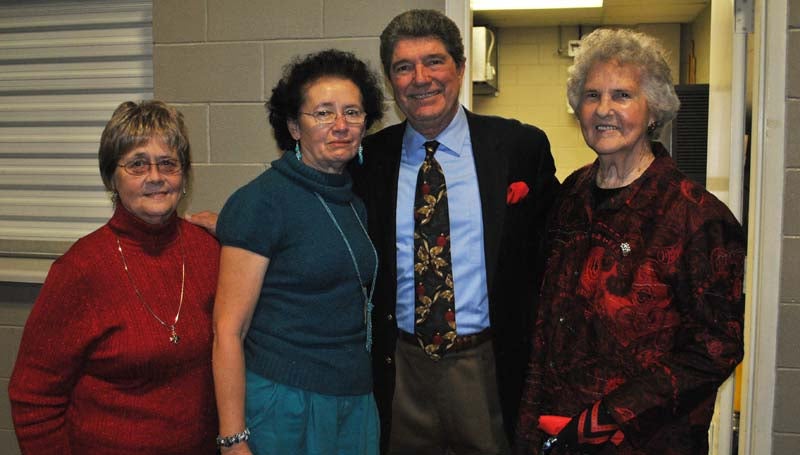THE DAILY LEADER / RHONDA DUNAWAY / Jean Elliott (from left), Julia King, entertainer Guy Hovis and Reba Smith were among those attending Tuesday's annual Prime of Life event sponsored by Trustmark Bank at the Lincoln Civic Center. The evening featured musician Hovis playing guitar and keyboard. He was a musician on the Lawrence Welk show.