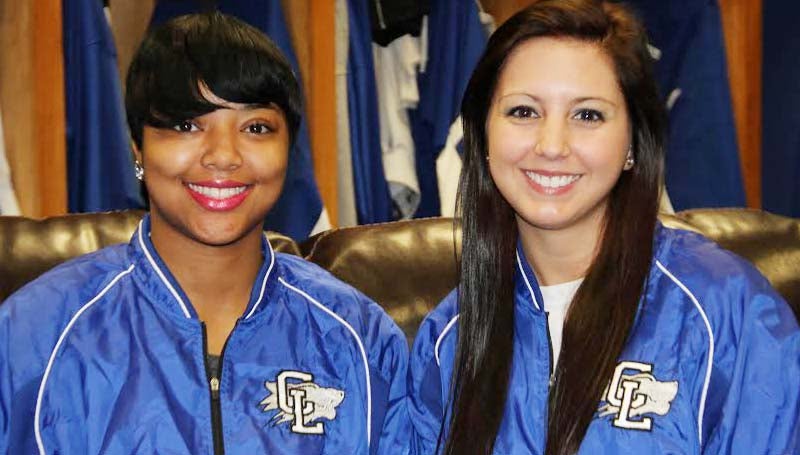 CO-LIN MEDIA / NATALIE DAVIS /  DIAMOND DOLLS - Selected as 2014 Diamond Dolls for the Copiah-Lincoln Community College baseball are Mildred Starks of Roxie (left) and Shannon Mire of Natchez.