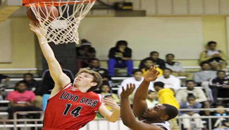 DAILY LEADER / AMY RHOADS / Loyd Star's Levi Redd glides in for a layup against Amite County in boys' Region 7-2A basketball action Friday night at Bassfield Gymnasium.