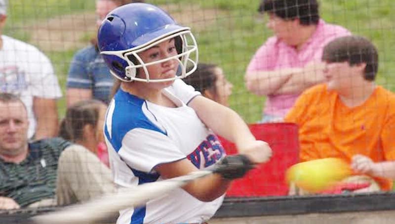 DAILY LEADER / TRACY FISCHER / Wesson's Abby Meredith collects one of her two hard hits against South Pike Thursday night.