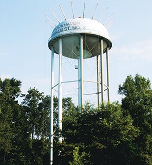 DAILY LEADER / JULIA V. PENDLEY / The Ingram Street water tower is shown Thursday after an accident on Wednesday at the tower left a construction worker dead. 