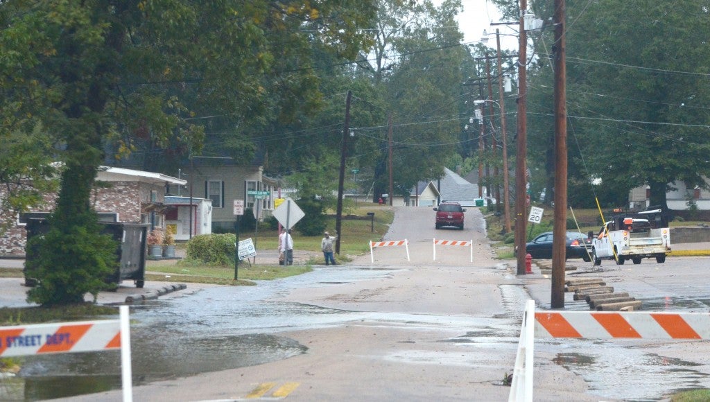 A portion of W. Congress Street is closed due to flooding. 