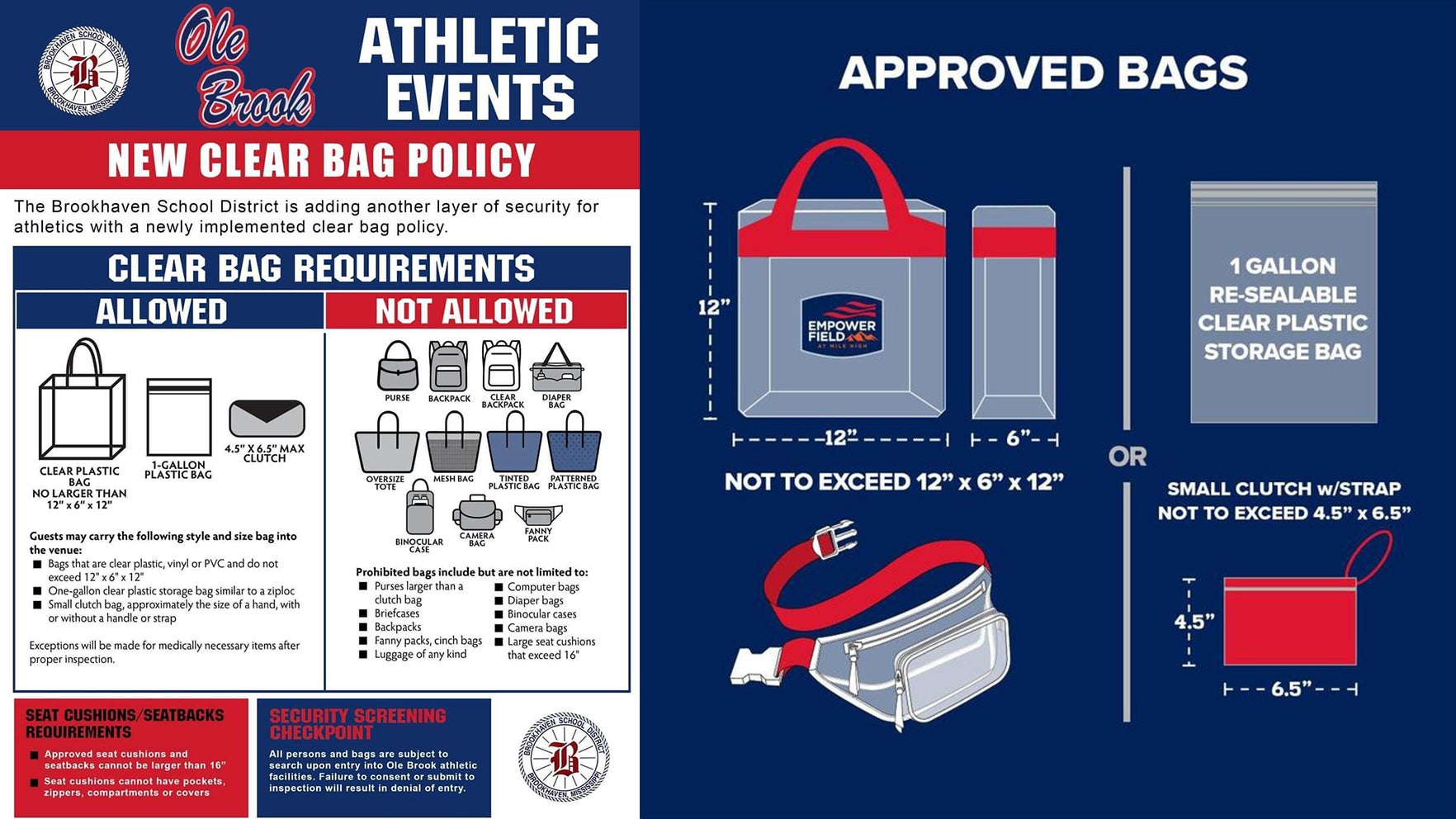 Safety / Clear Backpack Policy
