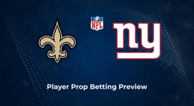 Saints vs. Giants Player Props & Odds – Week 14