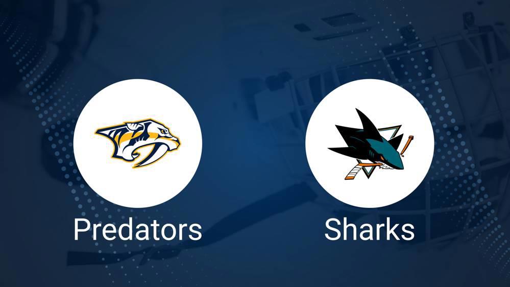 Predators vs. Sharks Injury Report Today - January 21