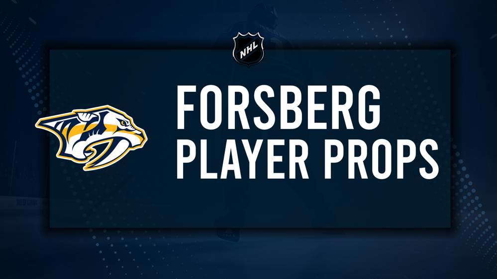 Filip Forsberg Player Prop Bets for the Predators vs. Penguins Game - February 1