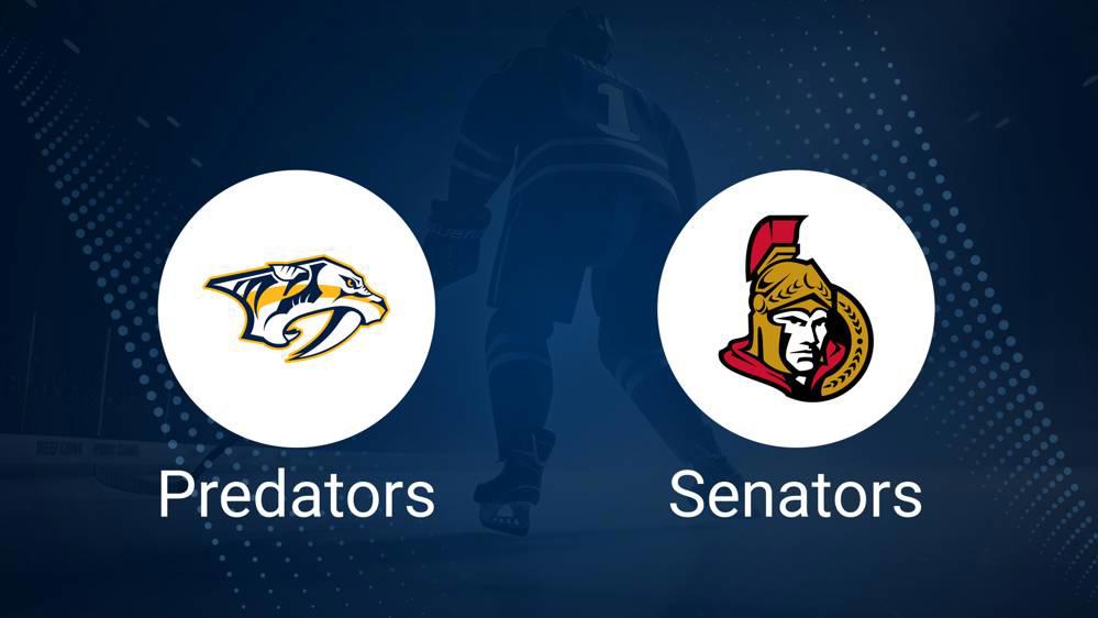 Where to Watch Nashville Predators vs. Ottawa Senators on TV or Streaming Live - February 3